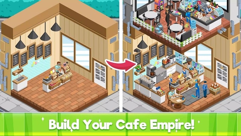 Tải Miễn Phí Idle Coffee Shop Tycoon MOD APK Version 1.0.3